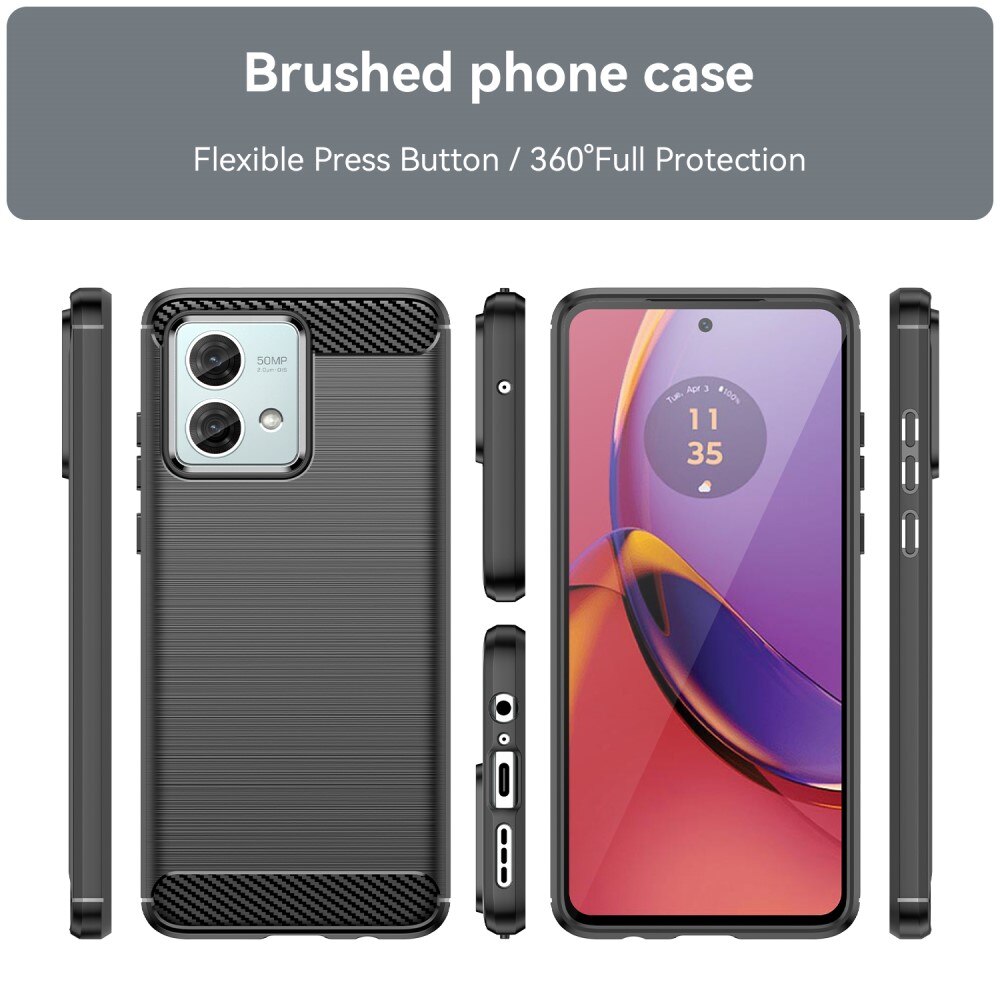 Hoesje TPU Brushed Motorola Moto G84 Zwart