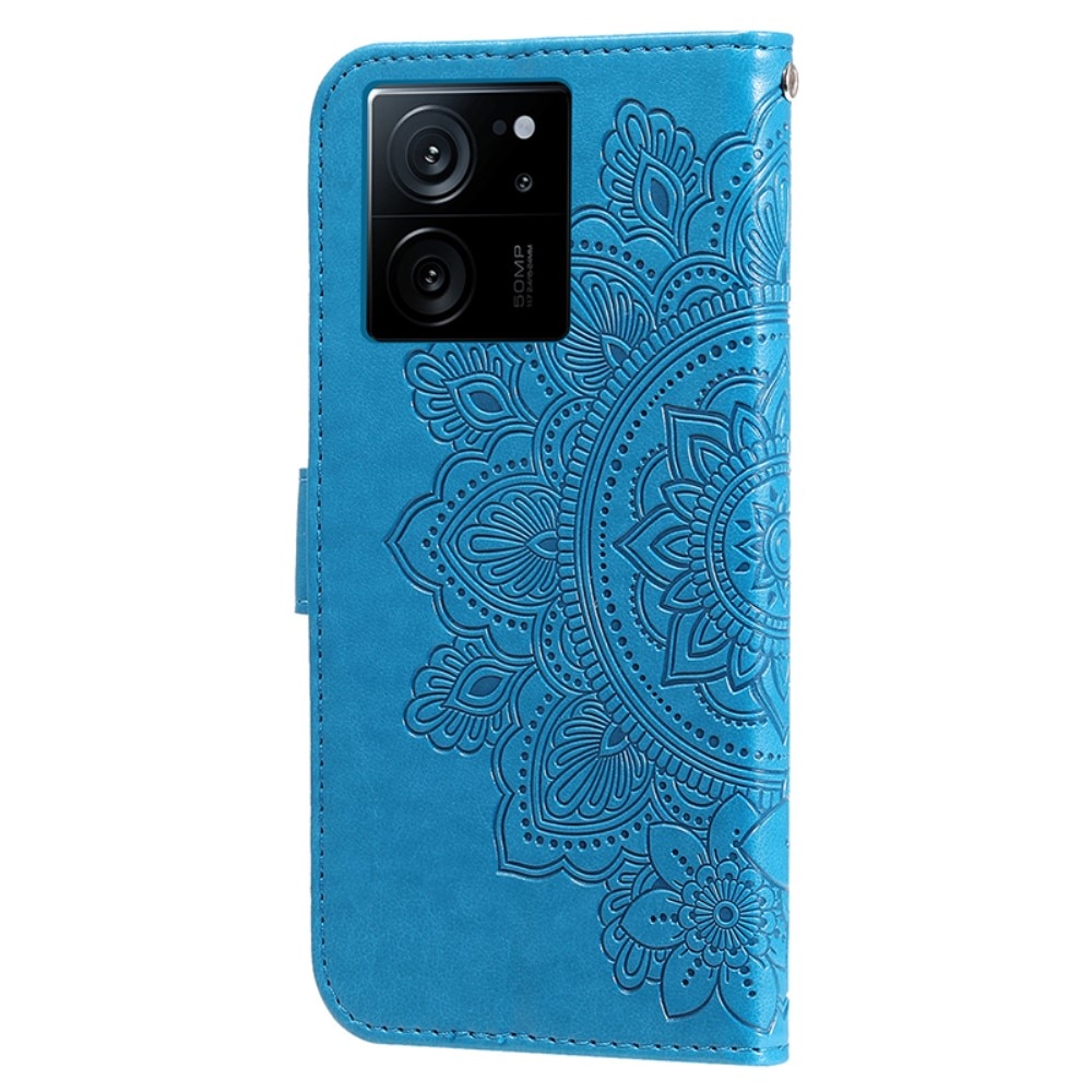 Xiaomi 13T Pro Leren Mandalahoesje blauw