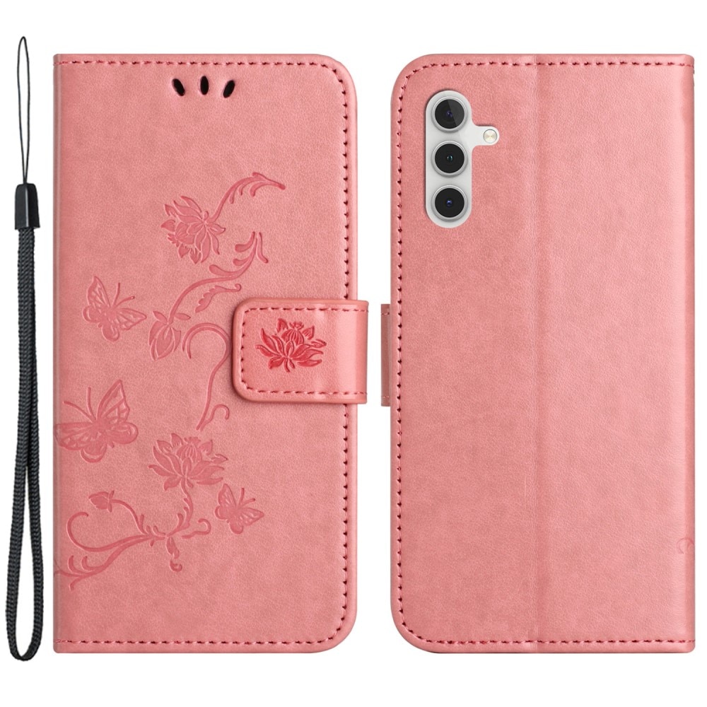 Samsung Galaxy A05s Leren vlinderhoesje roze