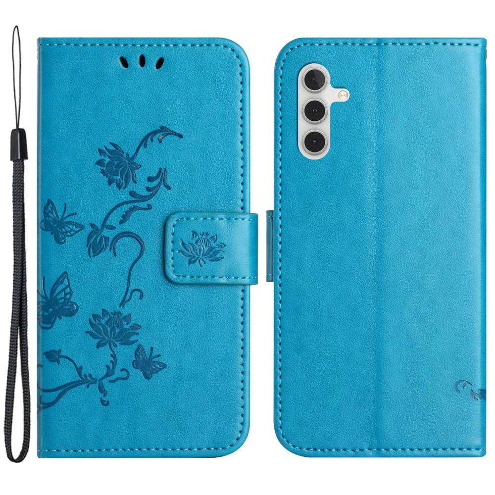 Samsung Galaxy A05s Leren vlinderhoesje blauw