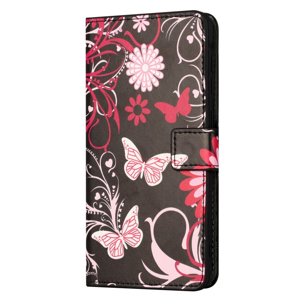 Samsung Galaxy A15 Bookcover hoesje zwarte vlinder