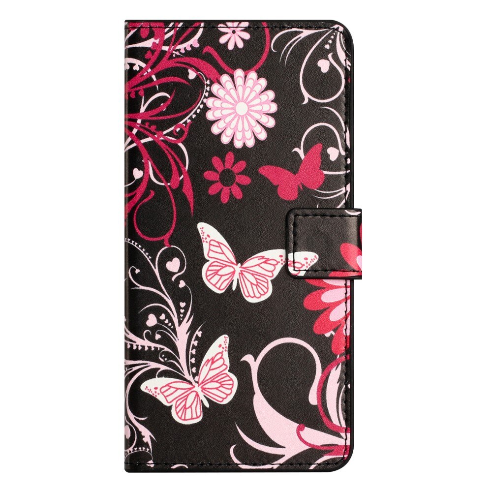 Samsung Galaxy A15 Bookcover hoesje zwarte vlinder