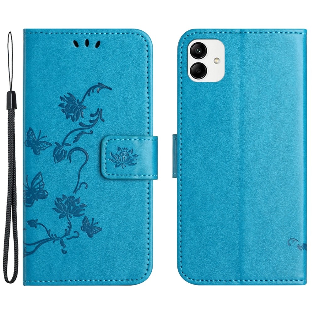 Motorola Moto G54 Leren vlinderhoesje blauw