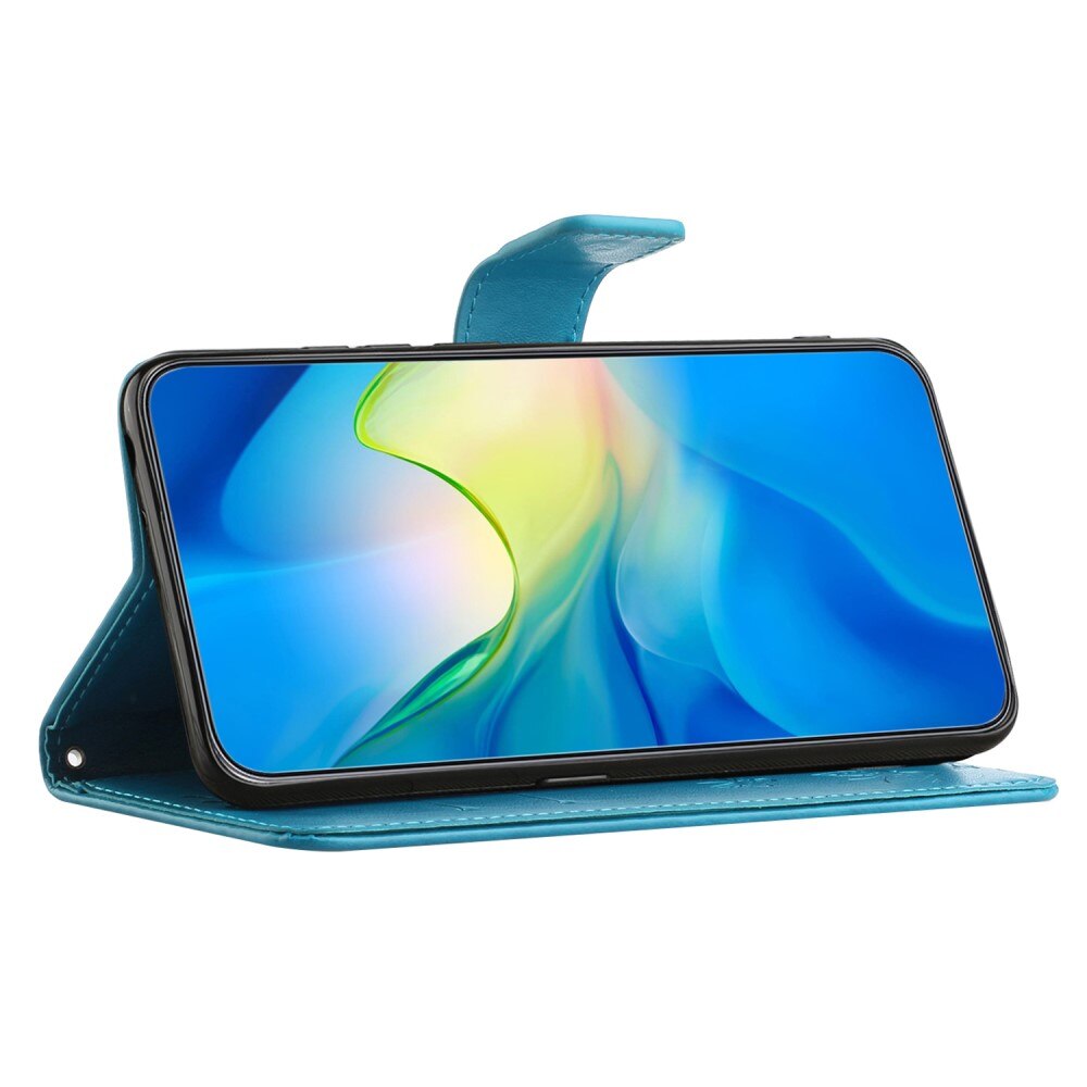 Motorola Moto G54 Leren vlinderhoesje Blauw