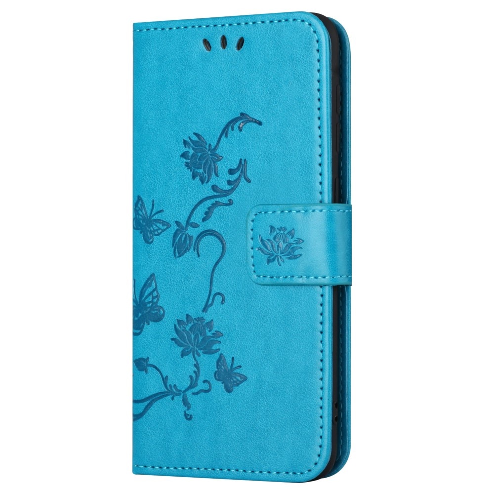 Motorola Moto G54 Leren vlinderhoesje Blauw