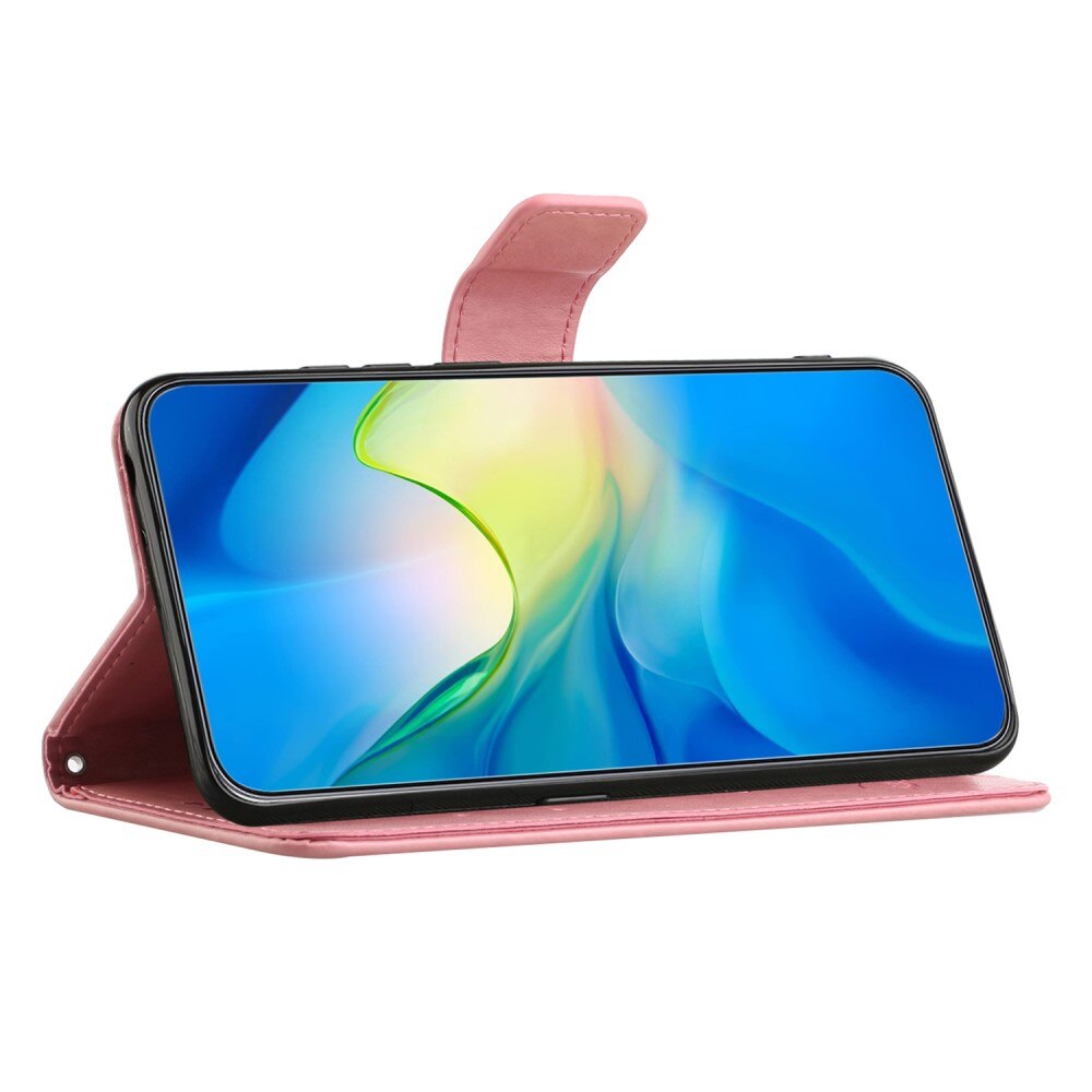 Motorola Moto G54 Leren vlinderhoesje roze