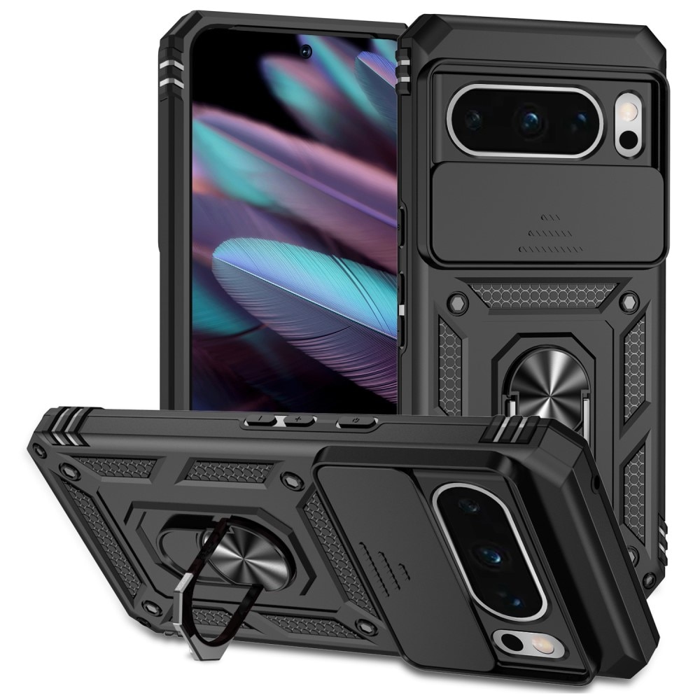 Google Pixel 8 Pro Hybridcase Ring + Camera Protector zwart