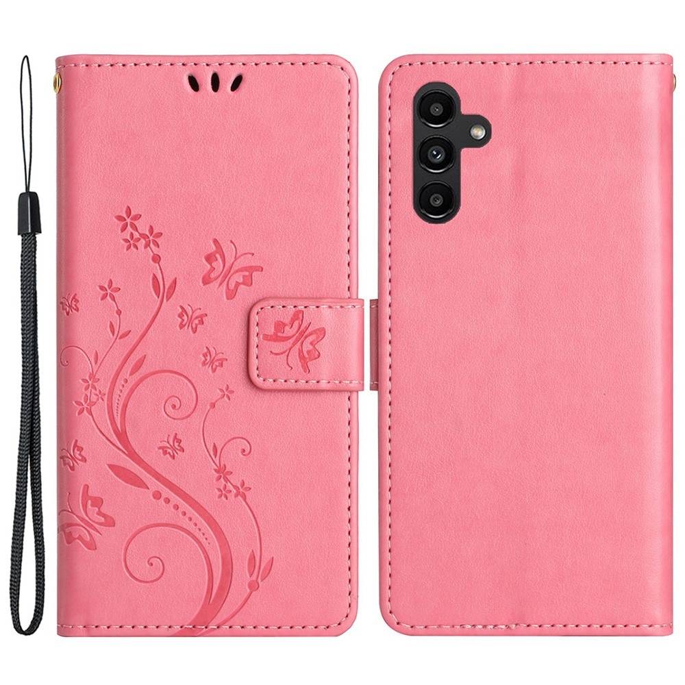 Samsung Galaxy A25 Leren vlinderhoesje roze