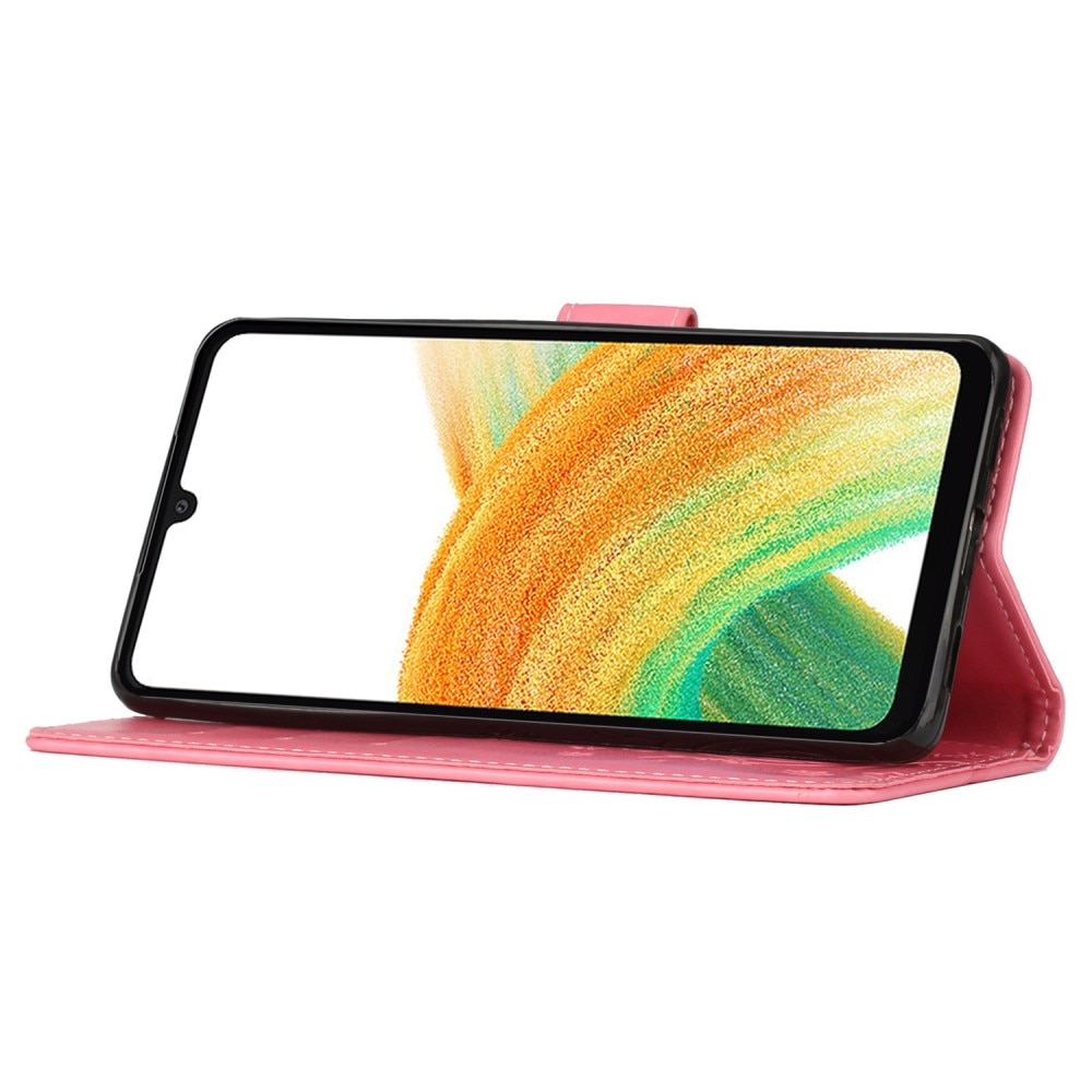 Samsung Galaxy A25 Leren vlinderhoesje roze