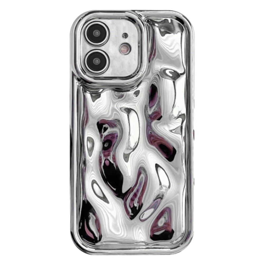 iPhone 12 Wavy TPU Case, zilver