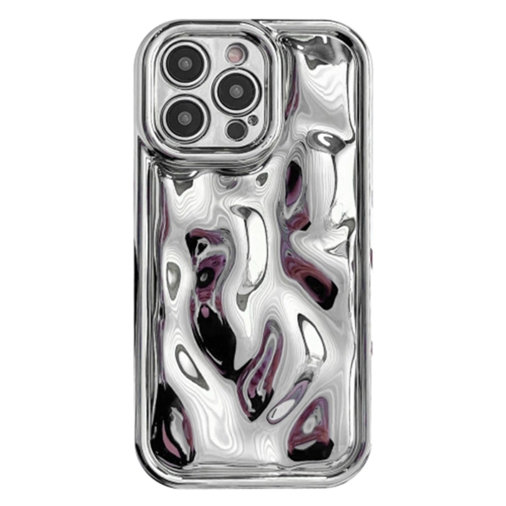 iPhone 15 Pro Wavy TPU Case, zilver