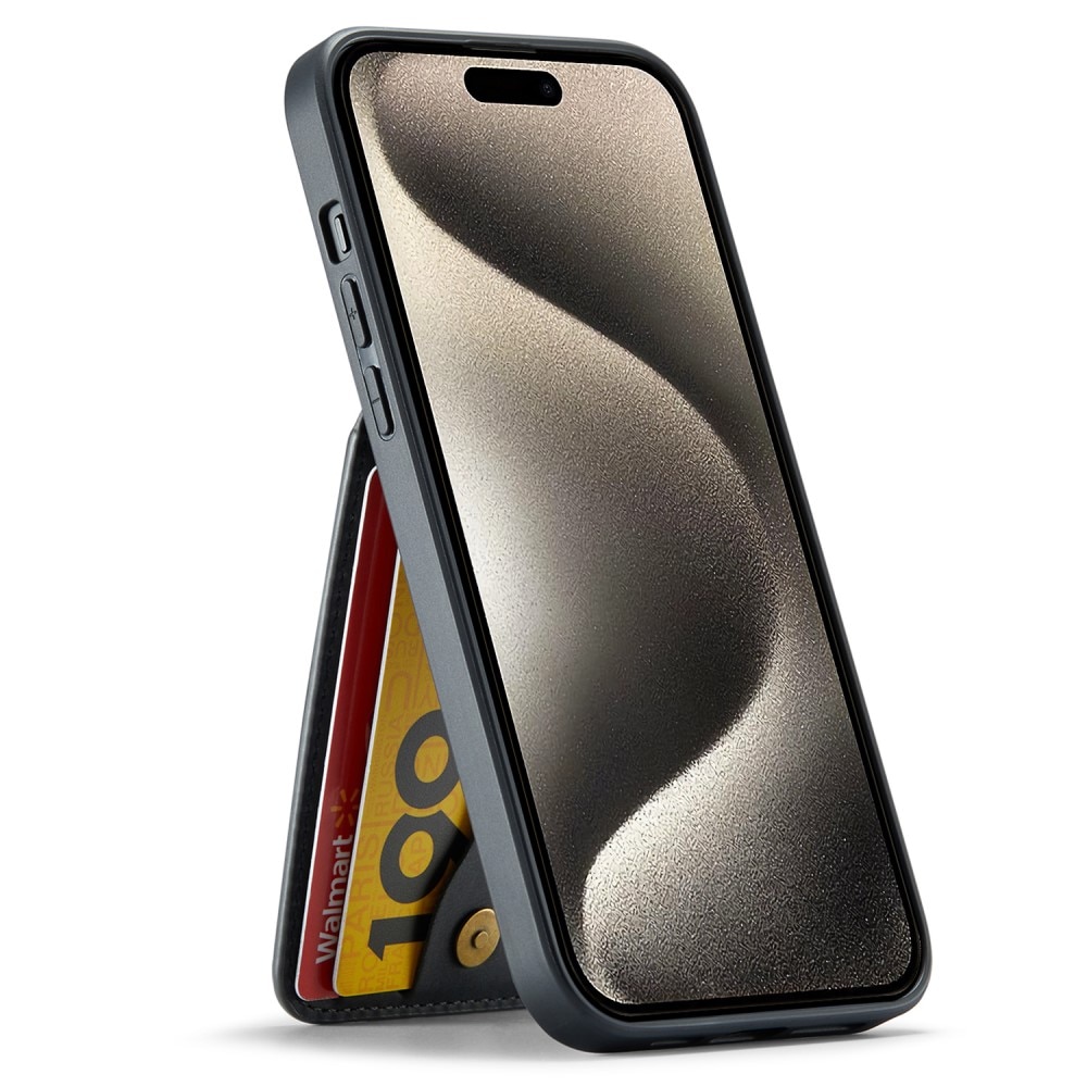 RFID blocking Multi-slot hoesje iPhone 15 Pro zwart