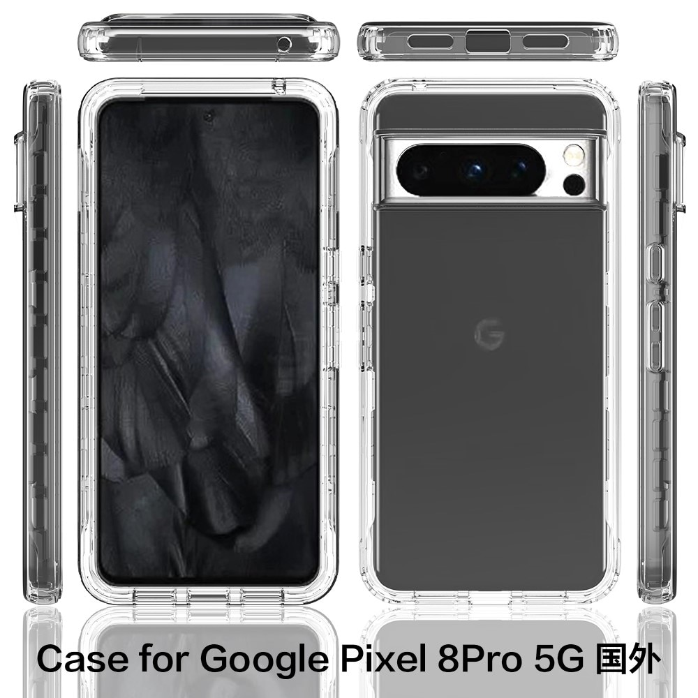 Google Pixel 8 Pro Full Protection Case transparant