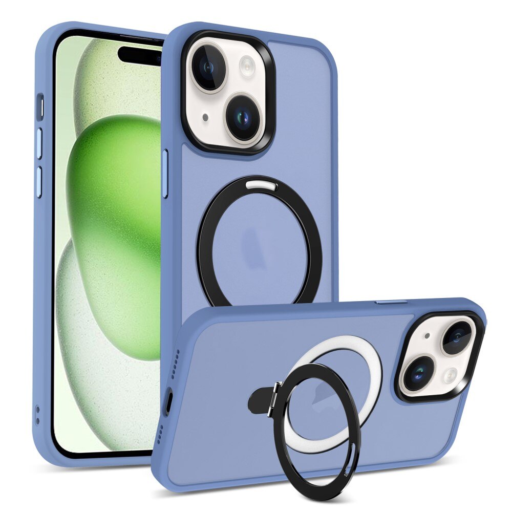 iPhone 15 Plus Hybridcase MagSafe Ring Blauw