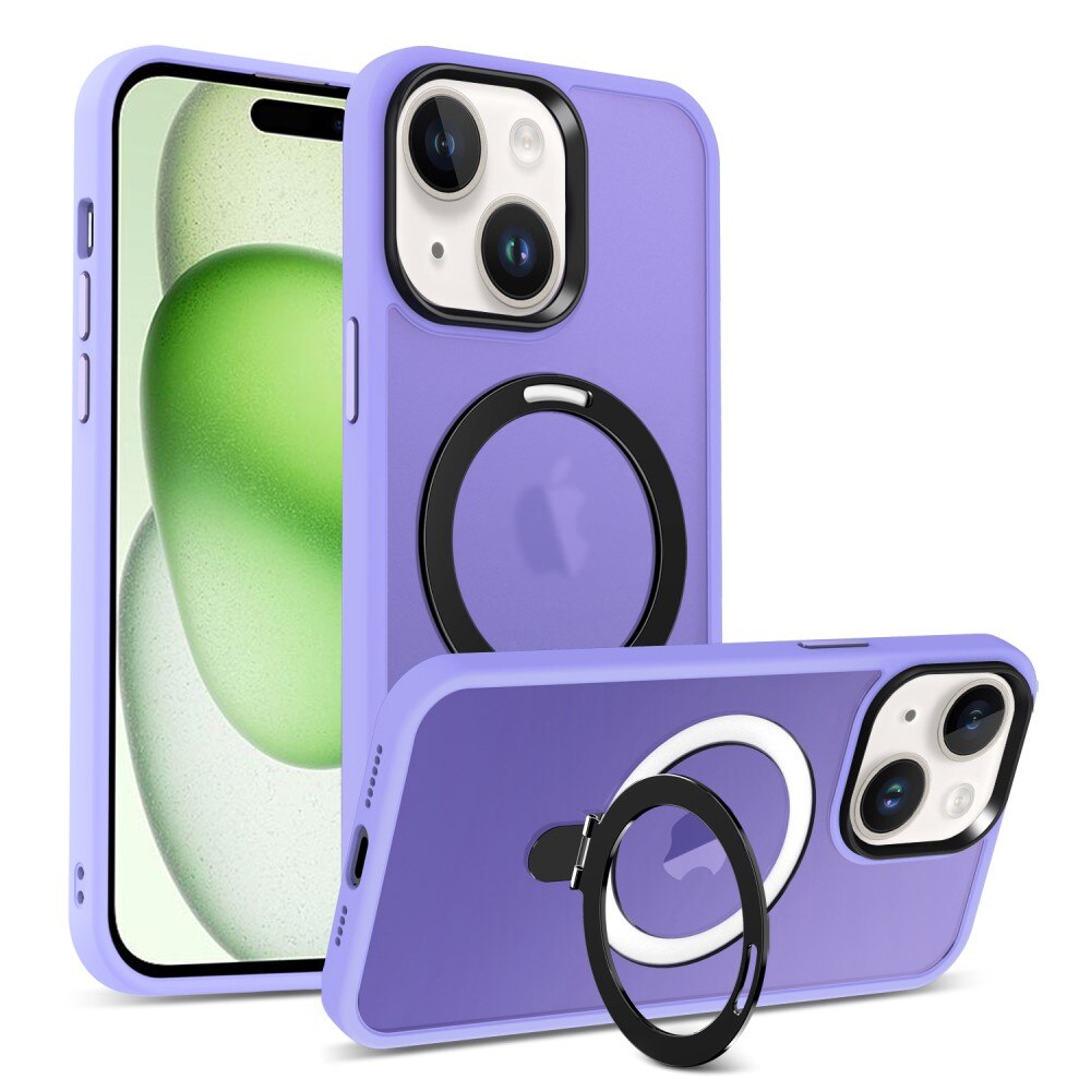 iPhone 15 Plus Hybridcase MagSafe Ring paars