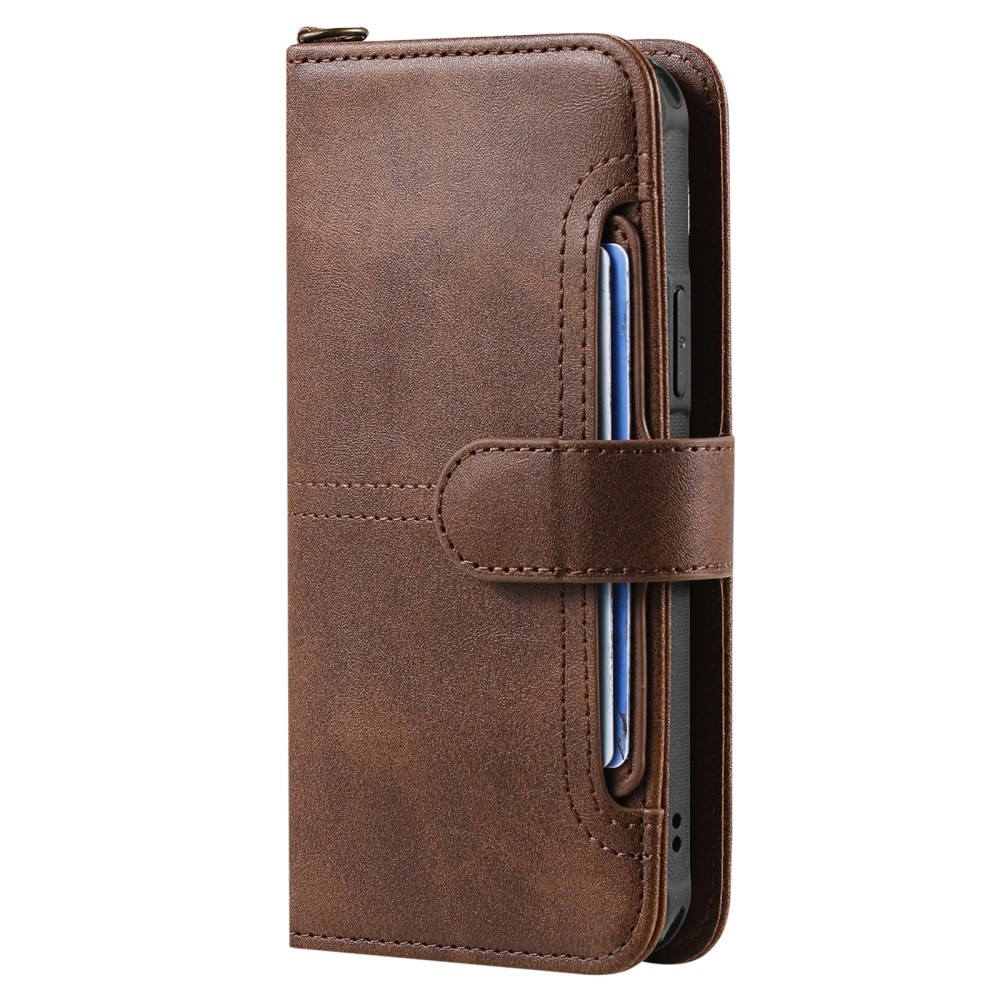 iPhone 15 Pro Max Magnet Leather Wallet bruin