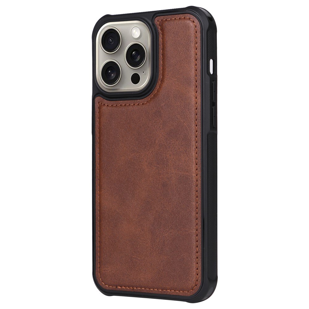 iPhone 15 Pro Max Magnet Leather Wallet bruin