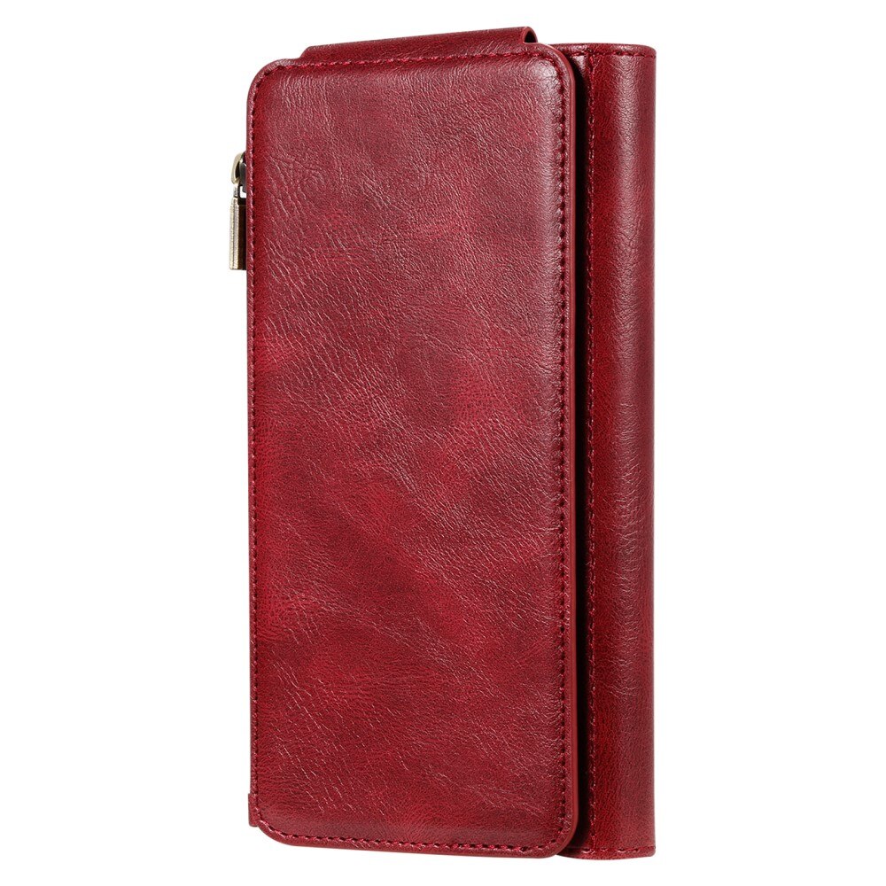 iPhone 15 Magnet Leather Multi-Wallet rood