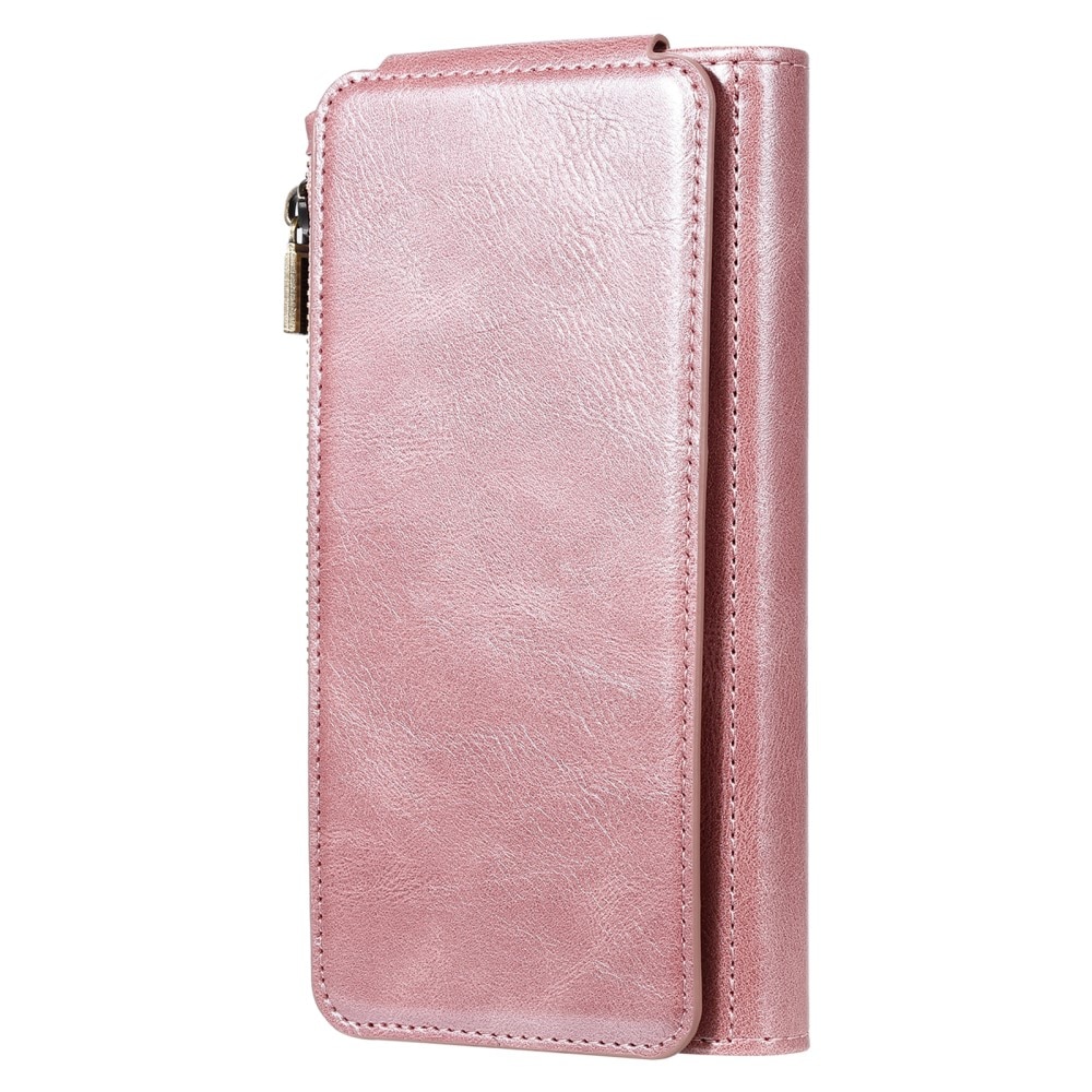 iPhone 15 Pro Magnet Leather Multi-Wallet roze