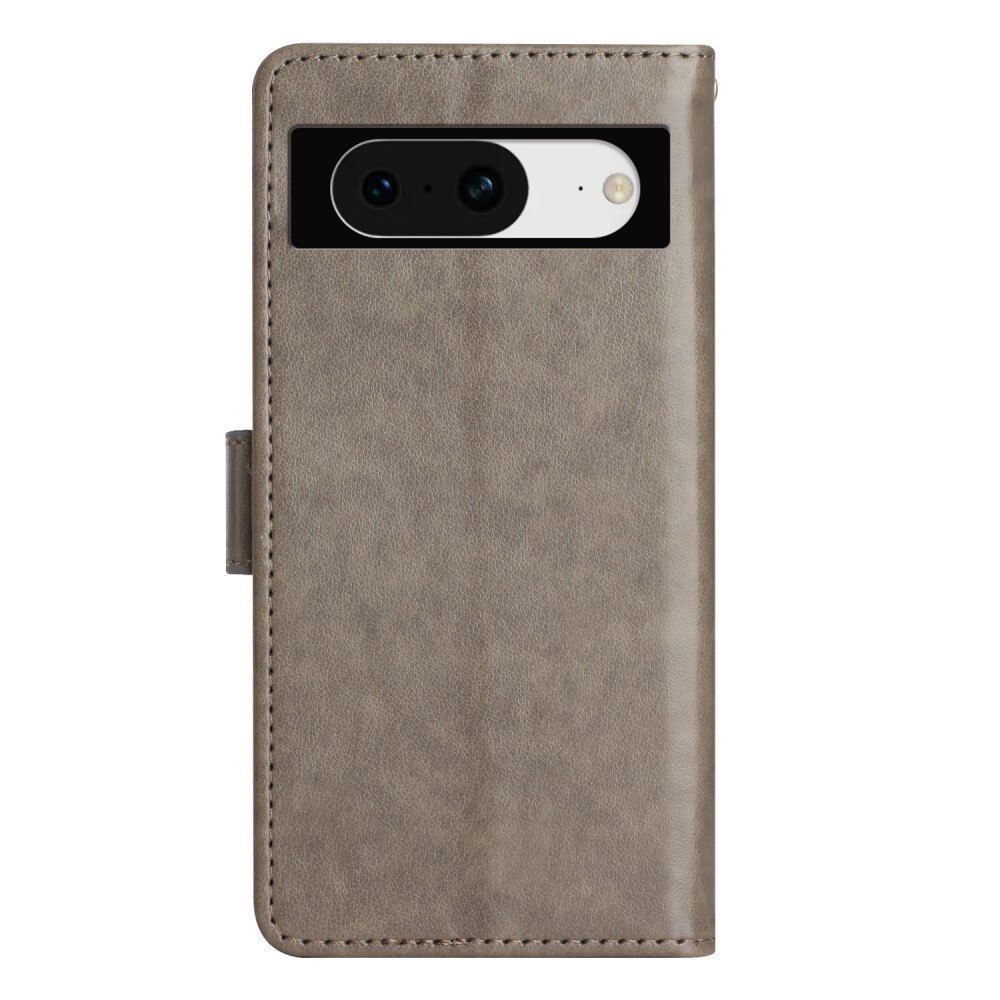 Google Pixel 8 Leren vlinderhoesje Grijs