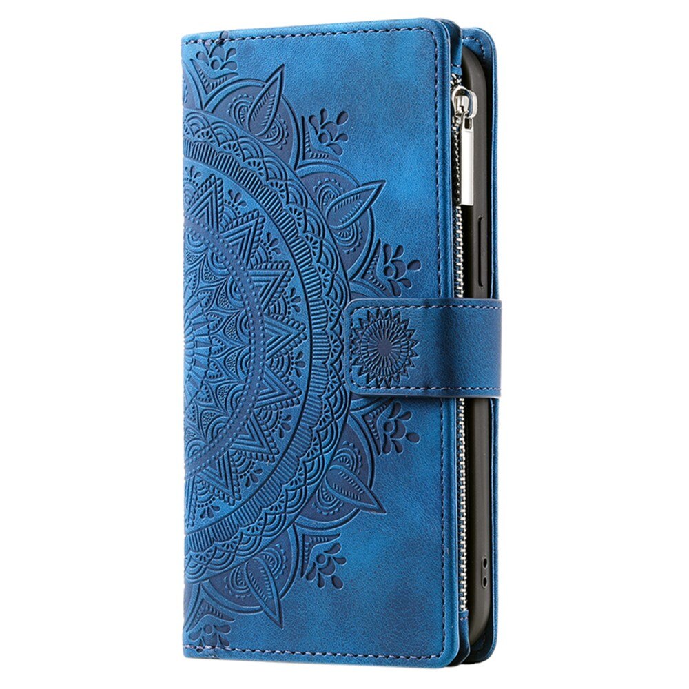 Google Pixel 8 Pro Portemonnee tas Mandala, blauw