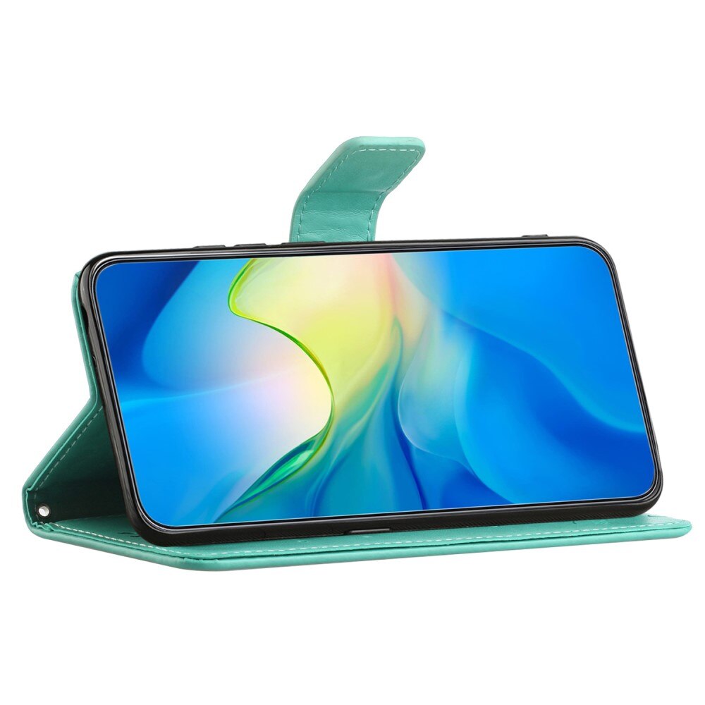 Samsung Galaxy S24 Leren vlinderhoesje Groen