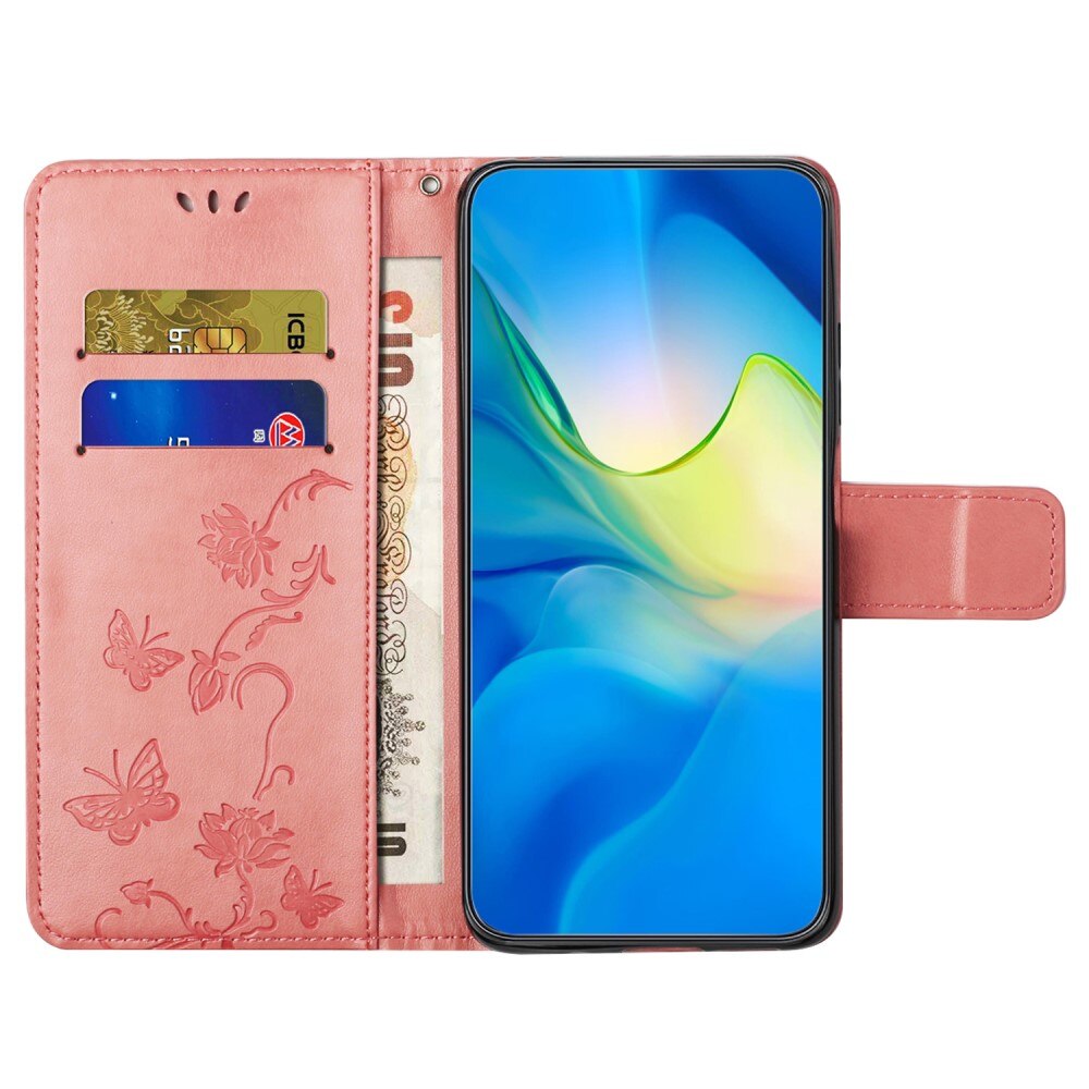 Samsung Galaxy S24 Leren vlinderhoesje Roze
