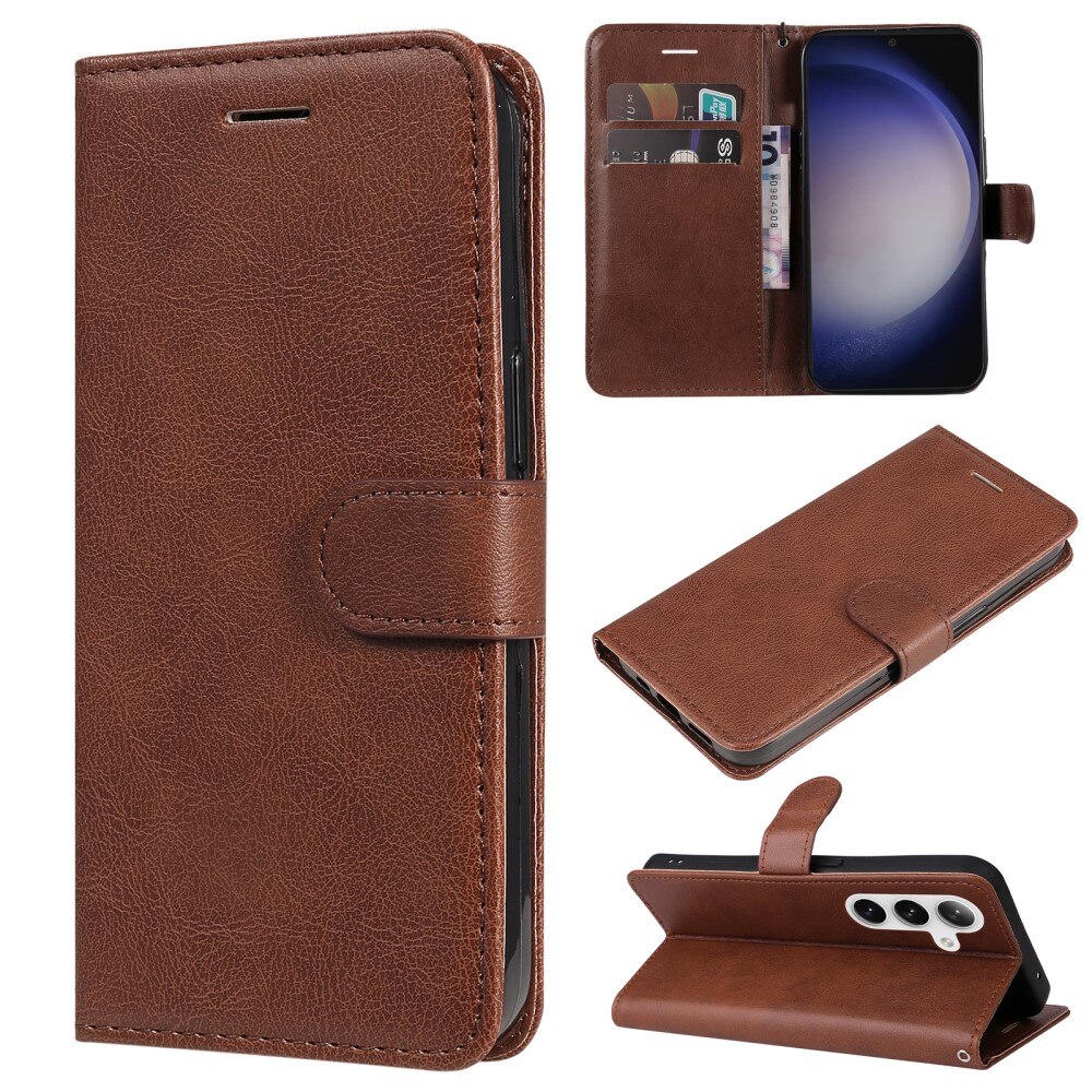 Samsung Galaxy S24 Bookcover hoesje bruin