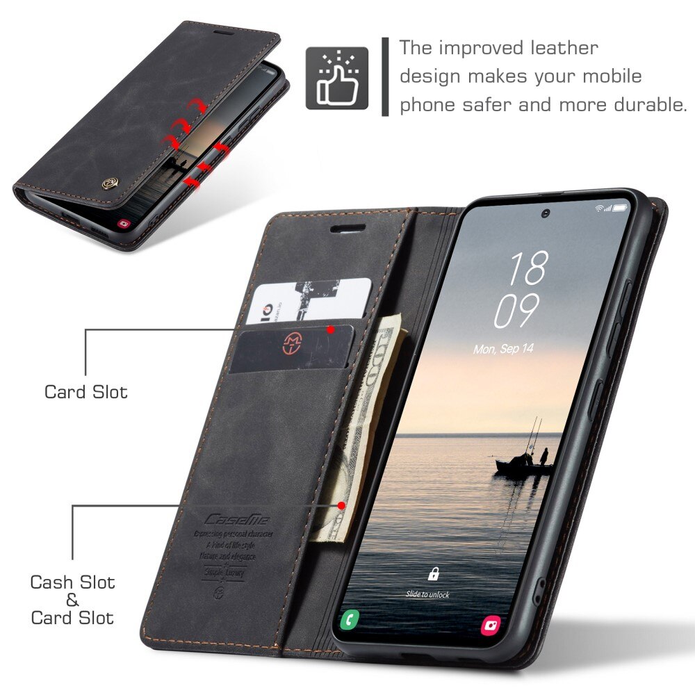 Slim Bookcover Hoesje Samsung Galaxy S23 FE Zwart