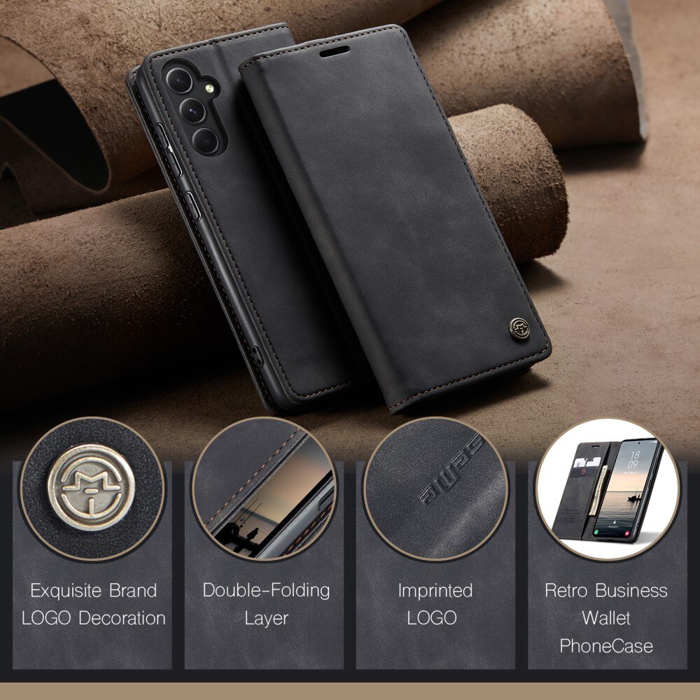 Slim Bookcover Hoesje Samsung Galaxy S23 FE Zwart