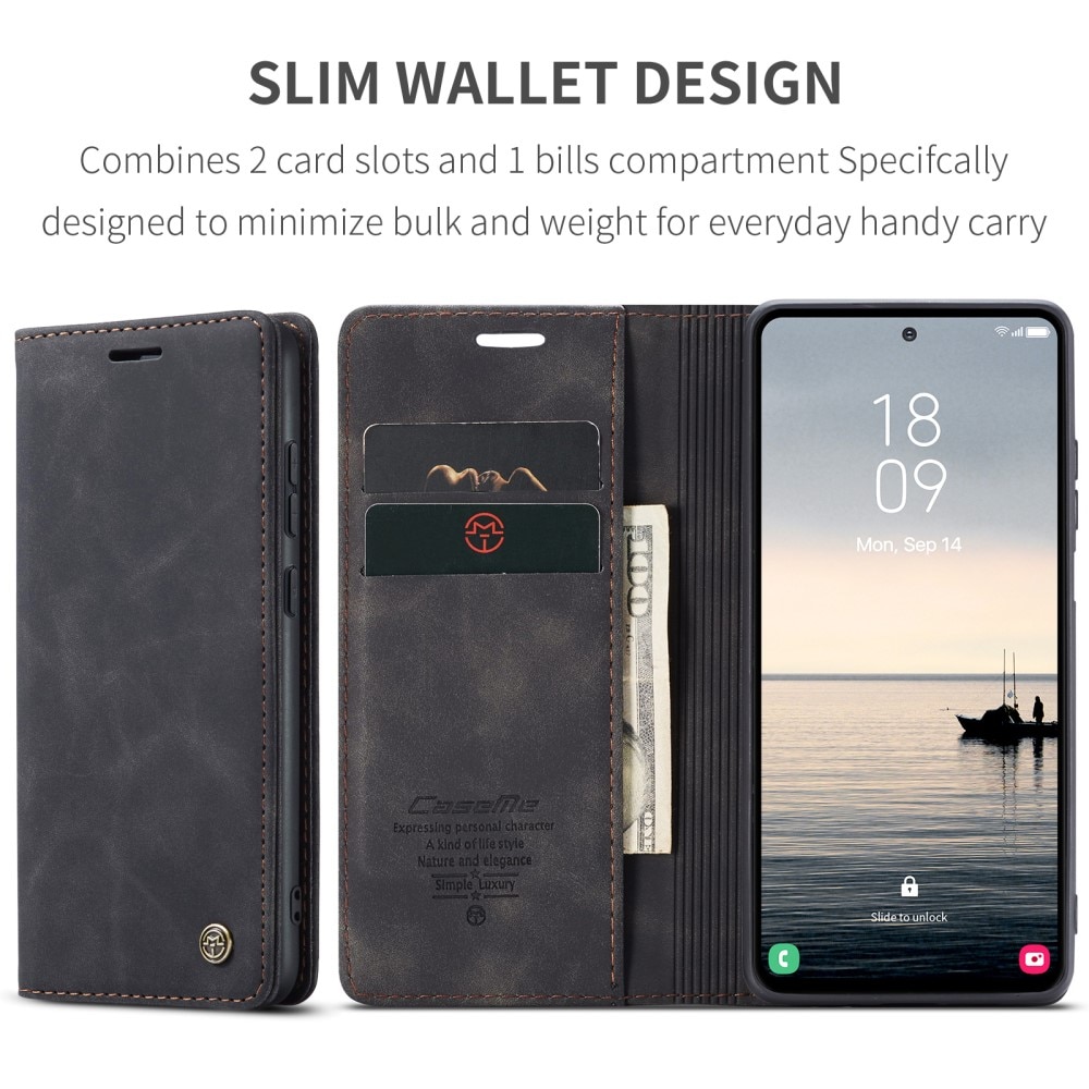 Slim Bookcover hoesje Samsung Galaxy S23 FE zwart