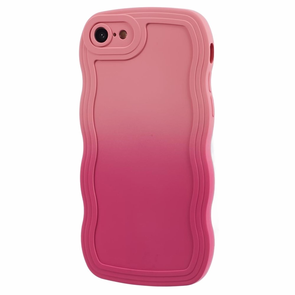iPhone 7/8/SE Wavy Edge Hoesje roze ombre