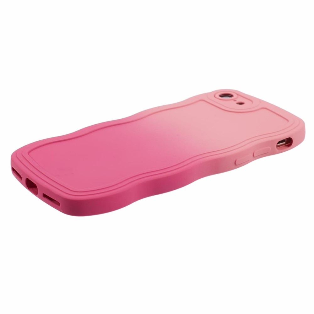 iPhone SE (2022) Wavy Edge Hoesje roze ombre