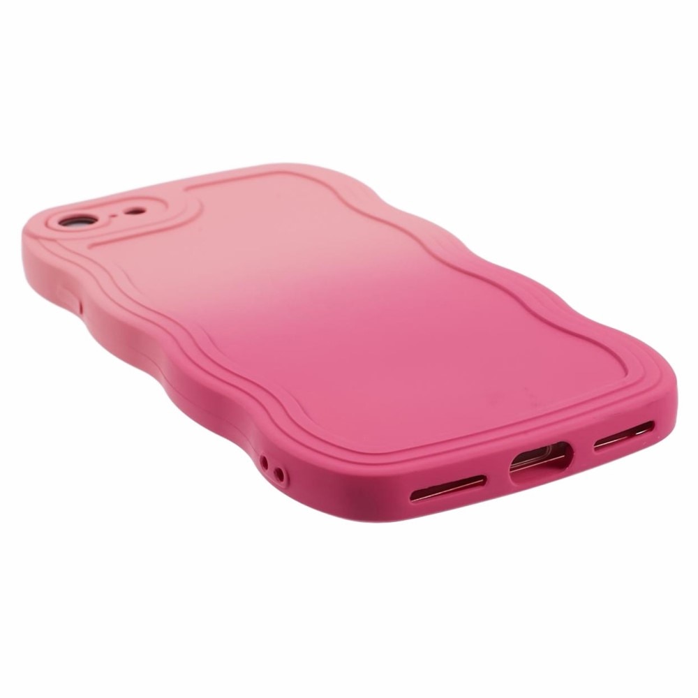 iPhone SE (2020) Wavy Edge Hoesje roze ombre