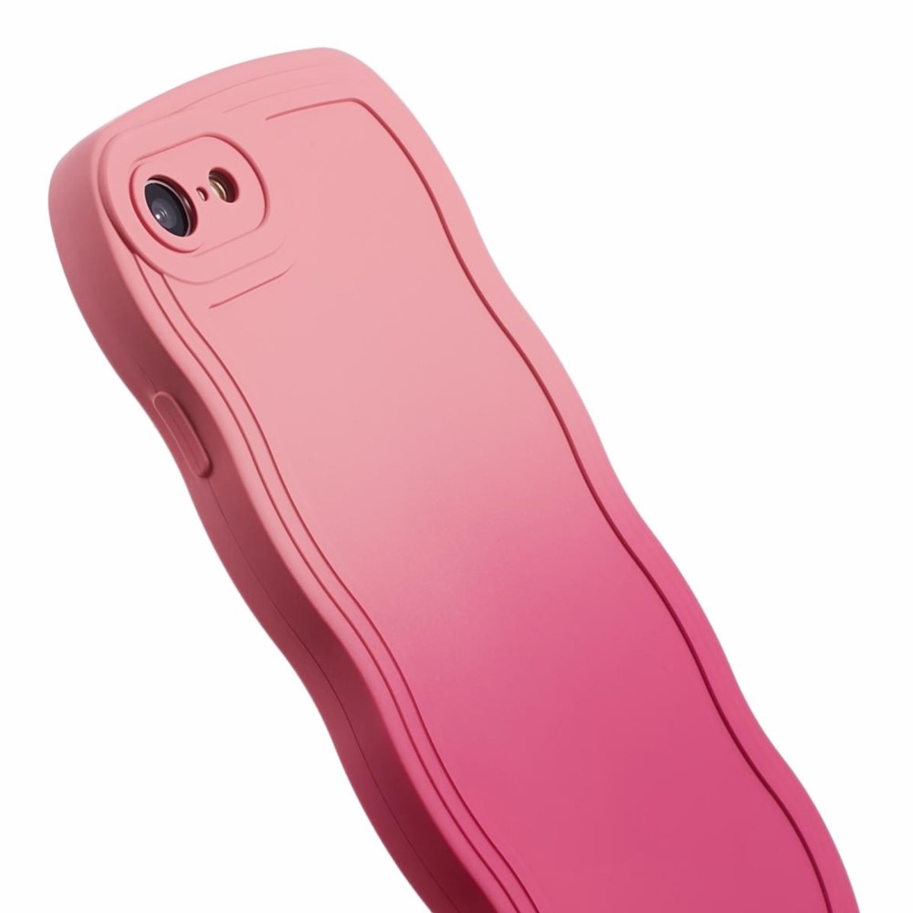 iPhone SE (2022) Wavy Edge Hoesje roze ombre