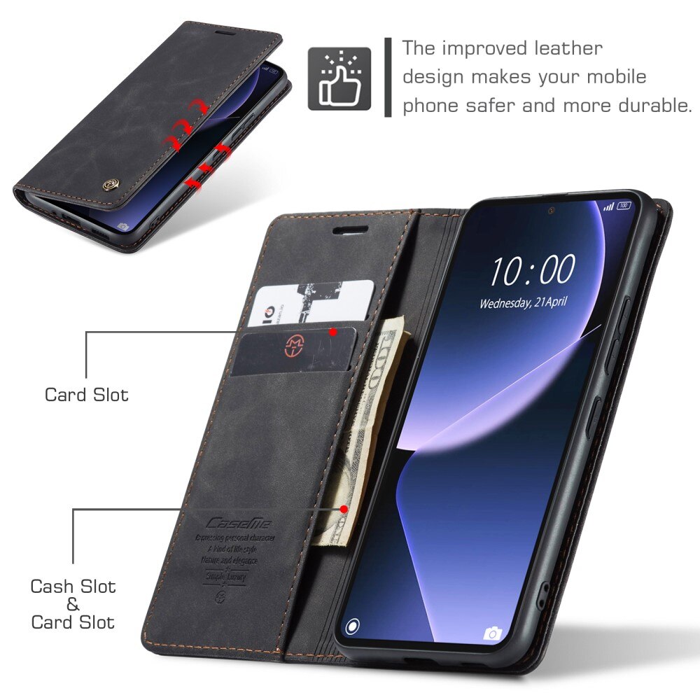 Slim Bookcover hoesje Xiaomi 13T Pro zwart