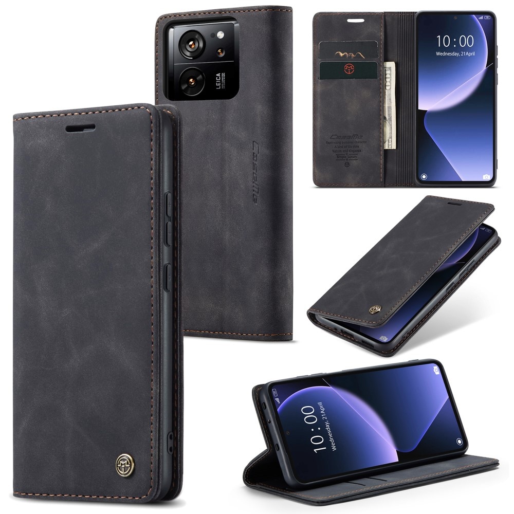 Slim Bookcover hoesje Xiaomi 13T Pro zwart