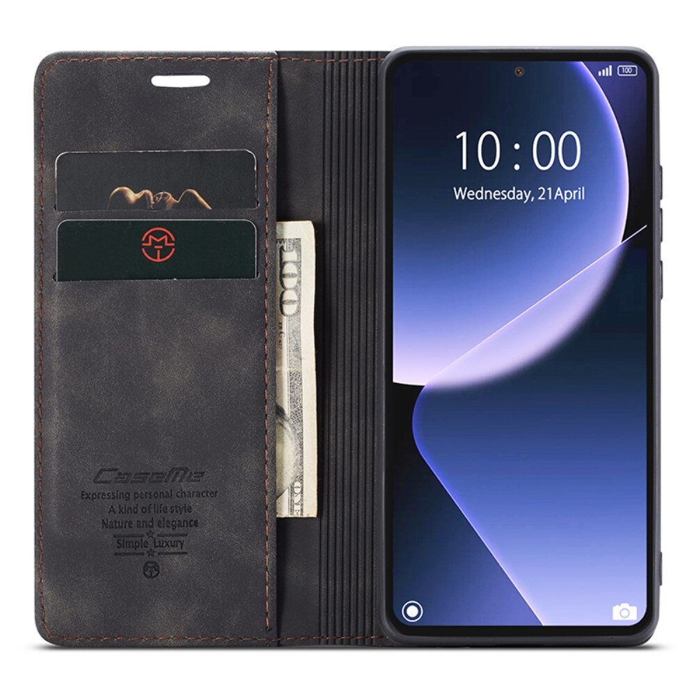 Slim Bookcover Hoesje Xiaomi 13T Zwart