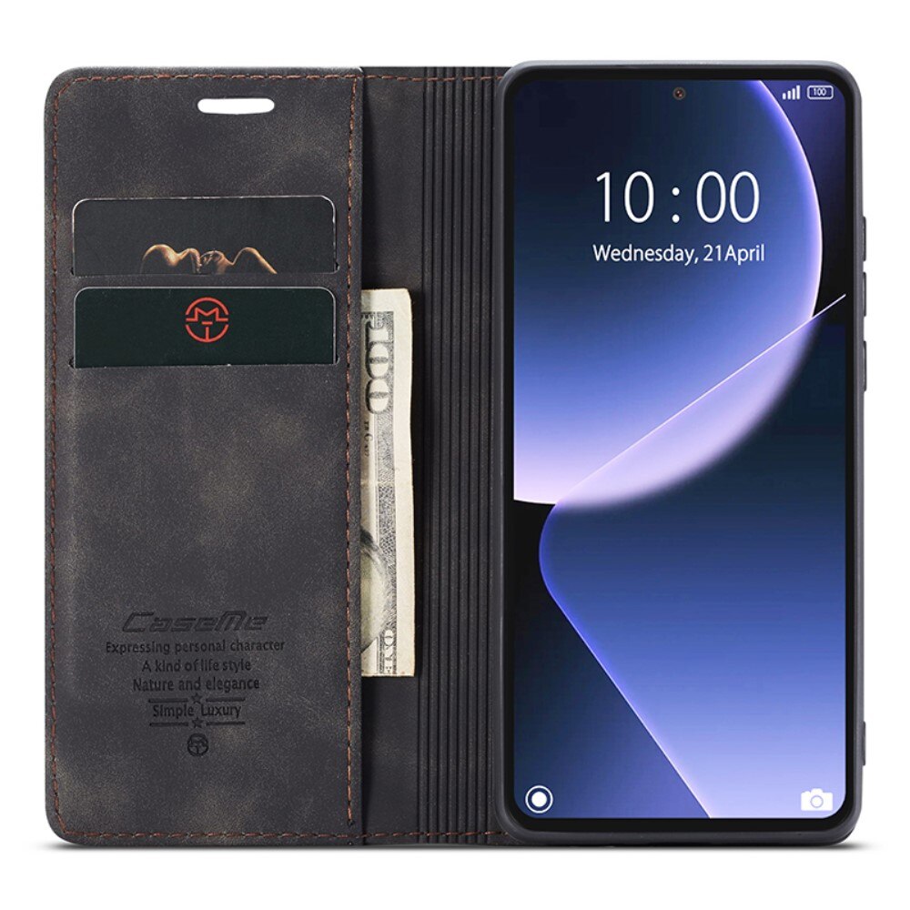 Slim Bookcover hoesje Xiaomi 13T Pro zwart