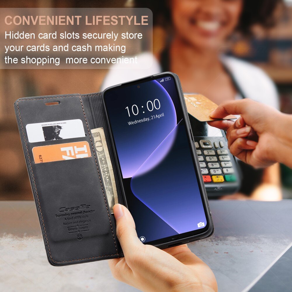 Slim Bookcover Hoesje Xiaomi 13T Zwart