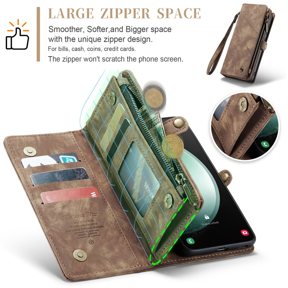 Multi-slot Hoesje Samsung Galaxy S23 FE Bruin