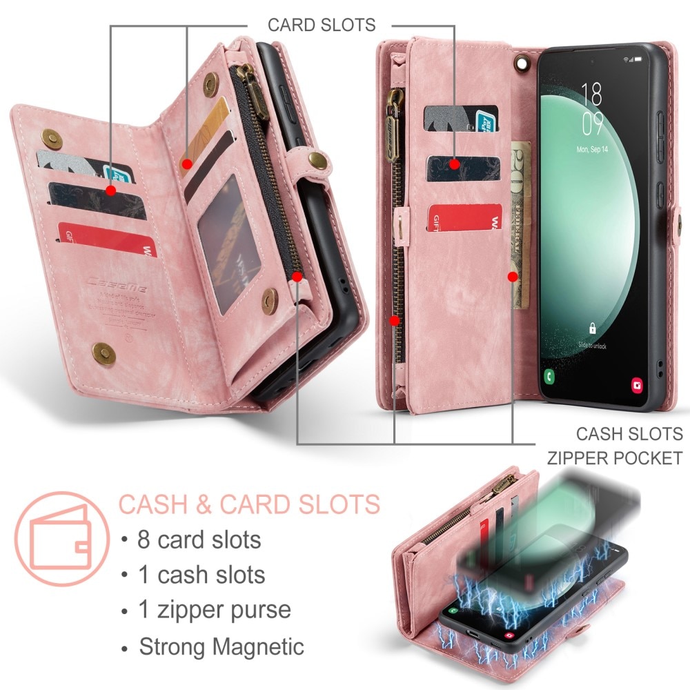 Multi-slot Hoesje Samsung Galaxy S23 FE roze