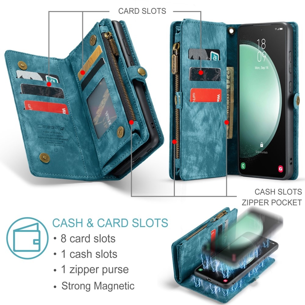 Multi-slot Hoesje Samsung Galaxy S23 FE blauw