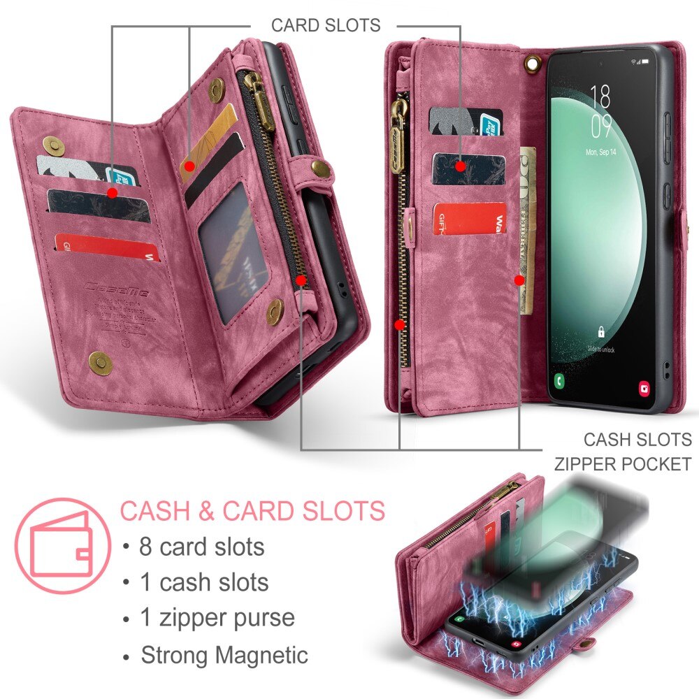 Multi-slot Hoesje Samsung Galaxy S23 FE rood