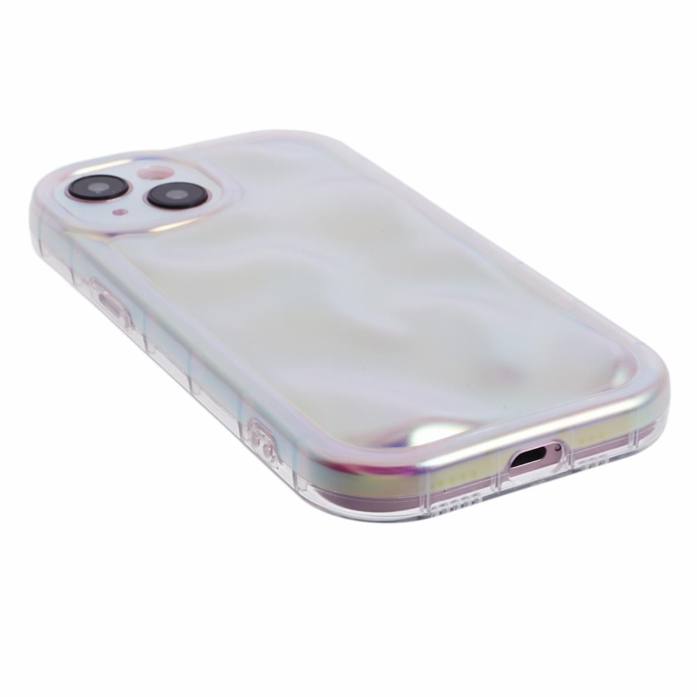 iPhone 15 Wavy TPU Case, parelmoer