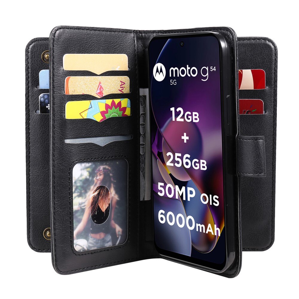 Motorola Moto G54 Smartphonehoesje Multi-slot, zwart