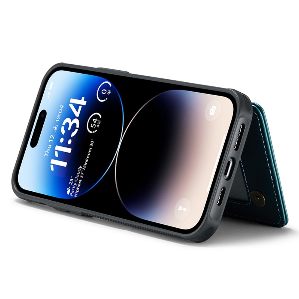 RFID blocking Portemonnee hoesje iPhone 14 Pro blauw