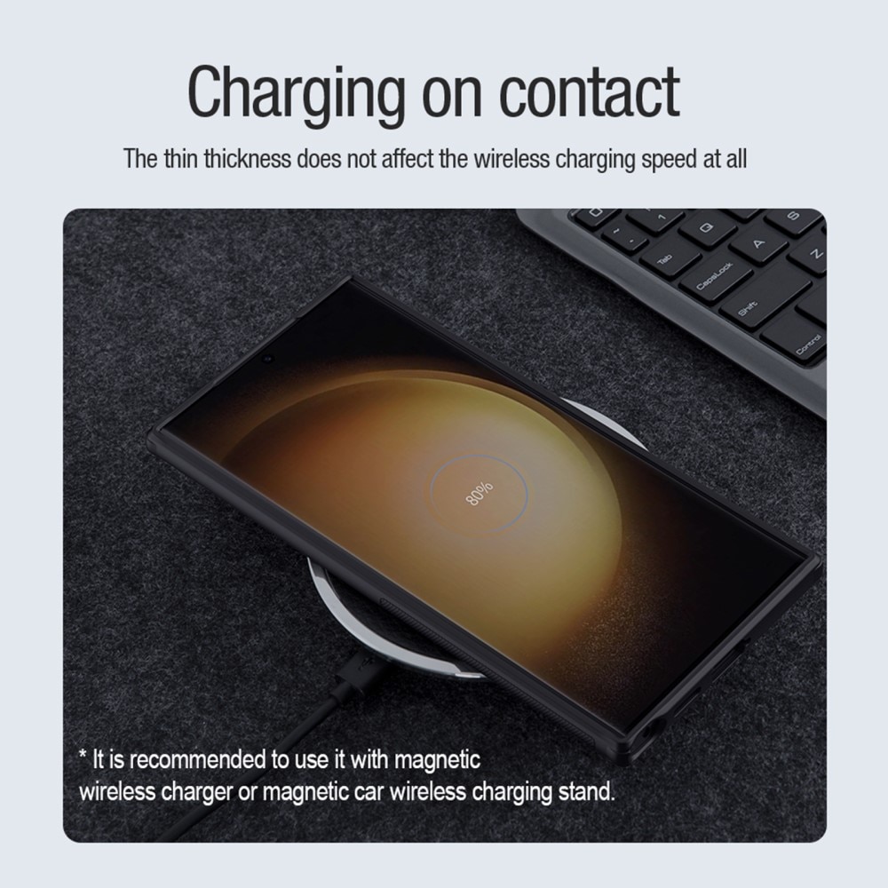 Frosted Shield MagSafe Samsung Galaxy S24 Ultra Zwart