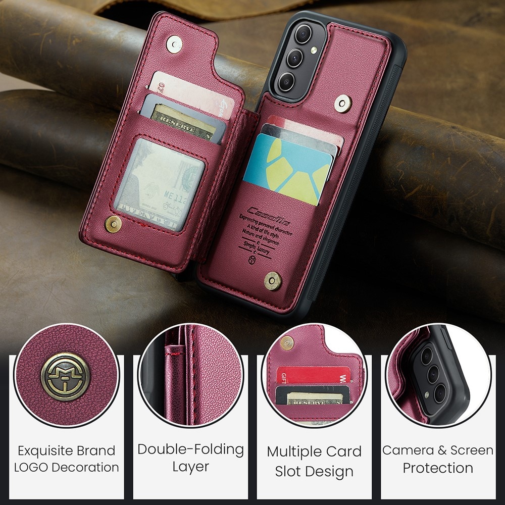 RFID blocking Portemonnee hoesje Samsung Galaxy A54 rood