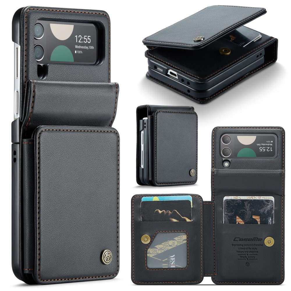 RFID blocking Portemonnee hoesje Samsung Galaxy Z Flip 3 zwart